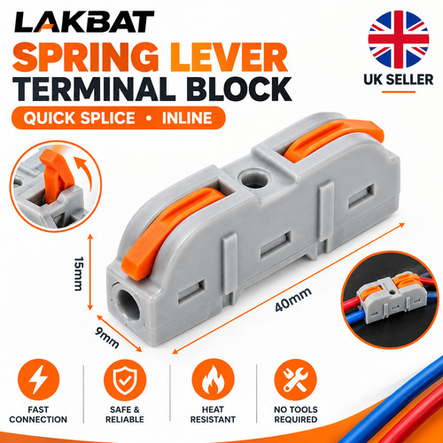 Spring lever terminal block - terminal,