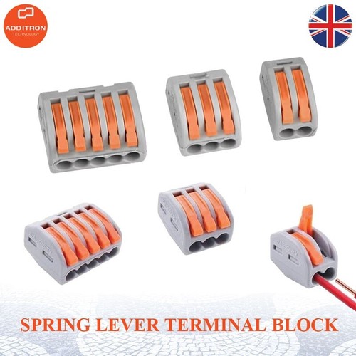 Spring lever terminal block - spring,