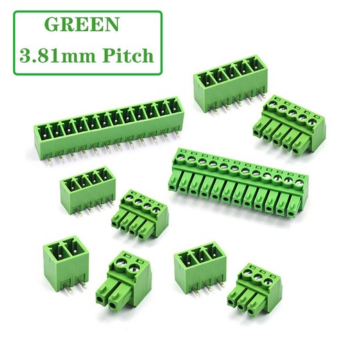 Green pcb terminal - terminal, block